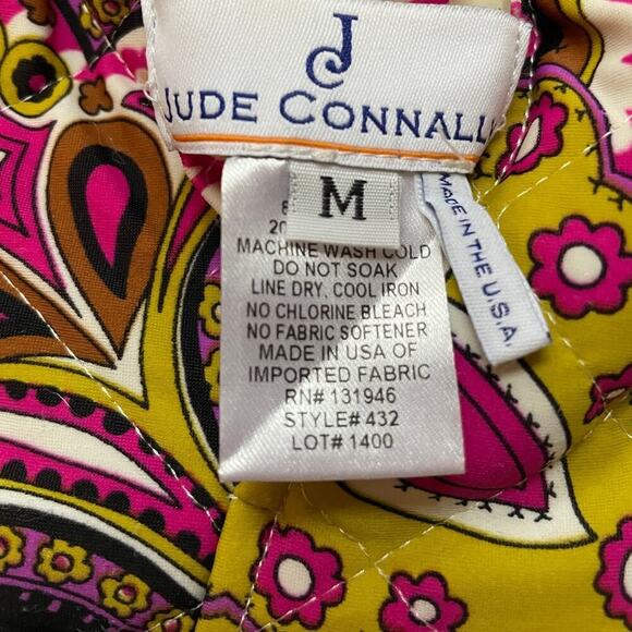 Jude Connally Reversible Quilted Vest M | Pink Zebra & Paisley Sleeveless Jacket - Picture 4 of 7